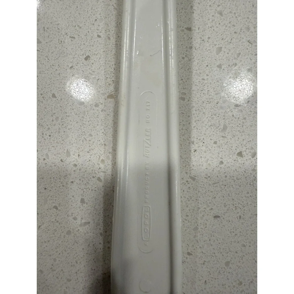 Hutzler Nylon Angled Slotted Spatula #717 White LOPOL‎